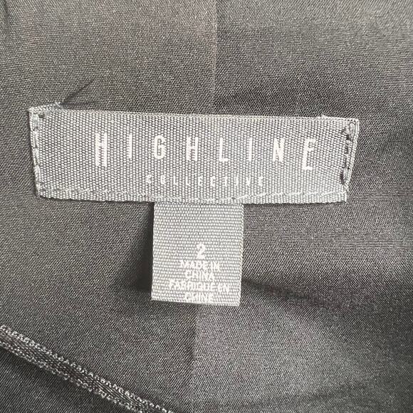 LORD & TAYLOR HIGHLINE COLLECTIVE Open Blazer Suit Jacket Black Womens Size 2 - Picture 4 of 7